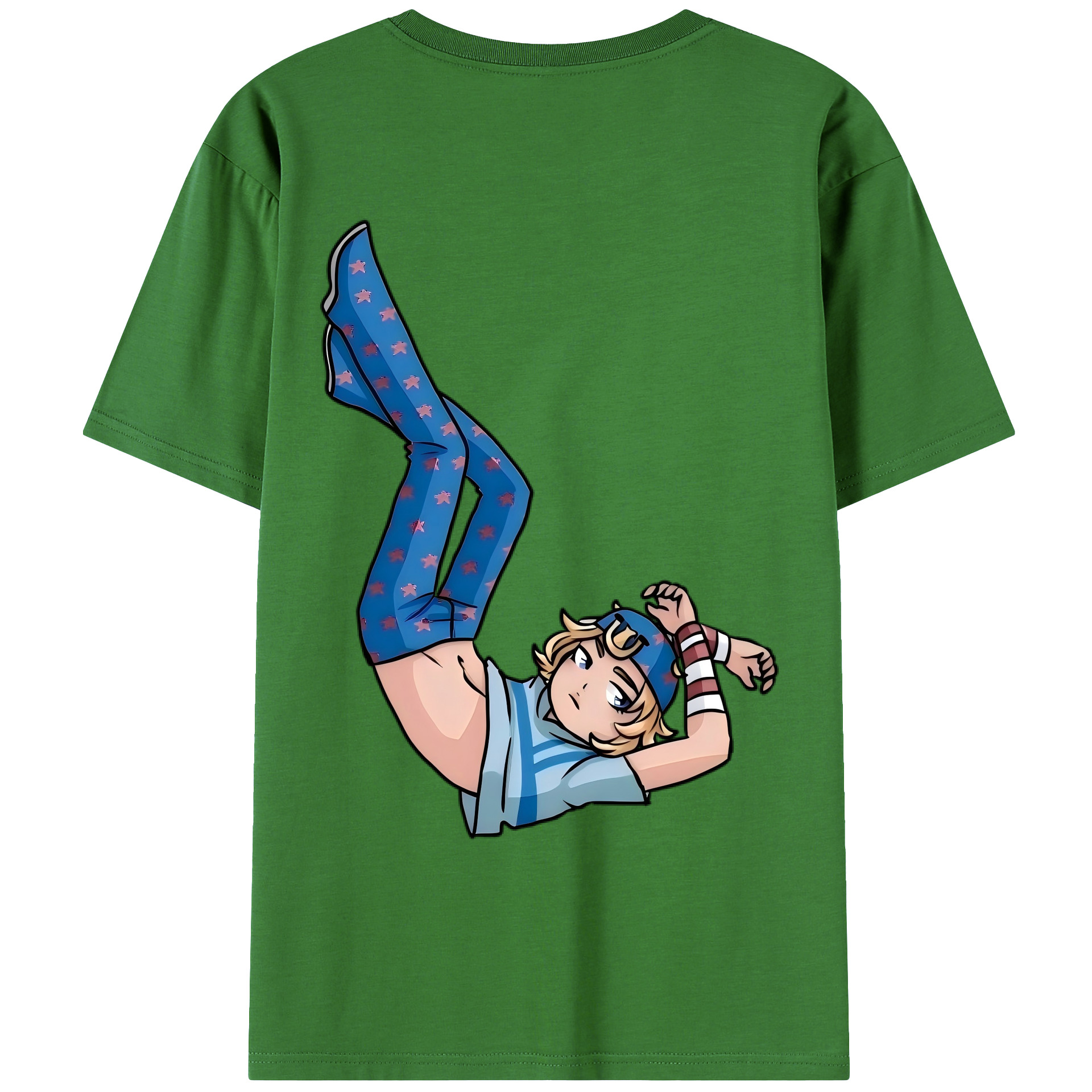 （画像用） ジョジョの奇妙な冒険 グイード?ミスタ JoJo's Bizarre Adventure Guido Mista レディース半袖Tシャツ(バックプリント)